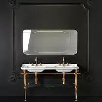 Kerasan Waldorf 9195K3br металлическая структура для раковины 150см, со стеклянной полочкой, цвет бронза купить  в интернет-магазине Сквирел