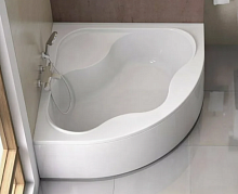 Сет 2078 Ravak CG01000000, Ванна акриловая, угловая (White)  + CY65000000, Рама + 2130005N-00, Слив-перелив (Chrome)