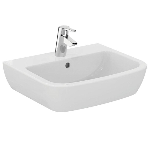 Ideal Standard T056501 Tempo Раковина подвесная 55х45 см, с 1-м отверстием под смеситель, Euro White (евробелый)