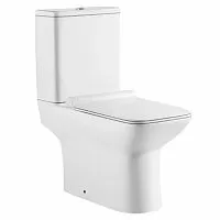 Sole QUADRO12SC1 Quadro Унитаз-компакт с крышкой Soft-close, 37х68 см, белый