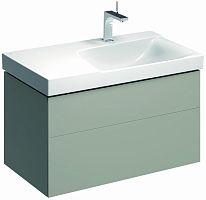Geberit 500.516.00.1  Xeno2 Шкафчик под раковину 880х530х462 мм, 1 маленький и 1 большой ящики, сифон справа, матовый серый купить  в интернет-магазине Сквирел