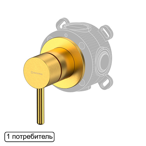 Whitecross Y brushed gold 2-Y1241GLB Смеситель, встраиваемый, внешн.часть