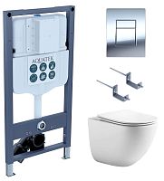 Aquatek Гелиос SET AQUATEK ГЕЛИОС PNN-02 4в1 Комплект: Унитаз, Инсталляция, Кнопка смыва
