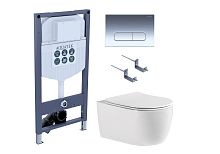 Aquatek ЕВРОПА SET AQUATEK ЕВРОПА cmp016/023 Комплект: Унитаз, Инсталляция, Кнопка смыва
