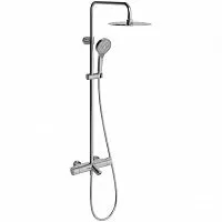Villeroy & Boch TVS1082500461 Embrace Plus Душевая стойка с термостатом, верхний душ 250 мм, ручной душ 3 режима, шланг, хромированный