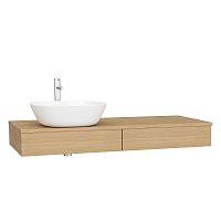 Vitra 65681 Origin Тумба для раковины 120х48 см, подвесная, левосторонняя, Light oak (светлый дуб) купить  в интернет-магазине Сквирел