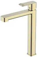 Aquame AQM6614BG Parma Смеситель для свободностоящей раковины, гладкий, Brushed gold (шлифованное золото)