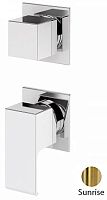 Cezares PORTA-VDIM3-M-SR Встраиваемый однорычажный смеситель с поворотном переключателем на 3 выхода, исполнение sunrise