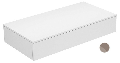 Keuco 31750820000 Edition 400 Тумба боковая 105х53.5 см, белый глянцевый/стекло глянцевое трюфель купить недорого в интернет-магазине Сквирел