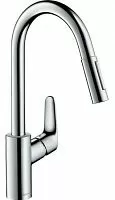 Hansgrohe 31815000 Focus M41 240 Смеситель для кухни, с вытяжным душем, хром