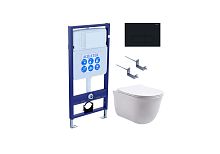 Aquatek КЛАССИК AQUATEK SET AQUATEK КЛАССИК-017 4в1 Комплект: Унитаз, Инсталляция, Кнопка смыва