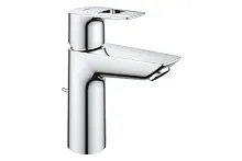 Grohe 23762001 BauLoop Смеситель для раковины с ограничителем температуры и рычажным донным клапаном, хром