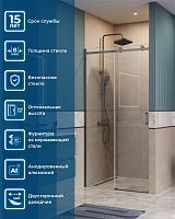 BelBagno SOFT CLOSE-2 SOFT_CLOSE-2-BF-1-110-C-GM Душевая дверь в нишу