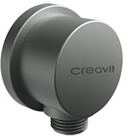 Creavit A01GR Шланговое подключение настенное, круглое, серый металлик
