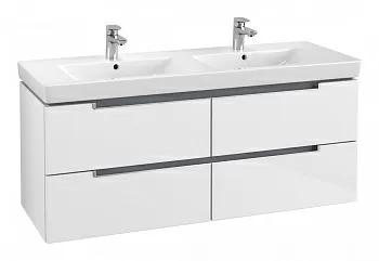 Villeroy & Boch A69900DH Subway 2.0 Тумба под раковину 129х45 см, белый глянцевый (Glossy White)