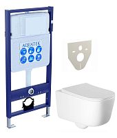 Aquatek SET Лугано Комплект: рама Standard INS-0000012 (без клавиши и крепежа) + унитаз AQ2002-00 с тонким сиденьем Soft-close, белый