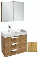 Jacob Delafon EB1308-Е70 Тумба RYTHMIK для раковины-столешницы 3 выдвижных ящика с механизмом "плавное закрывание", для раковины EXP112-Z /79,5х36х63,4/ (арлингтонгский дуб) купить  в интернет-магазине Сквирел
