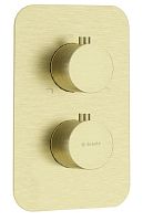 Deante BXY_REBT Round Внешняя часть смесителя на 3 выхода, установка с Thermostatic Box BXY_X44T, брашированное золото