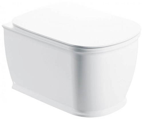 BelBagno BB10150CH Prado Чаша подвесного унитаза 36х52 см, безободкового, белая