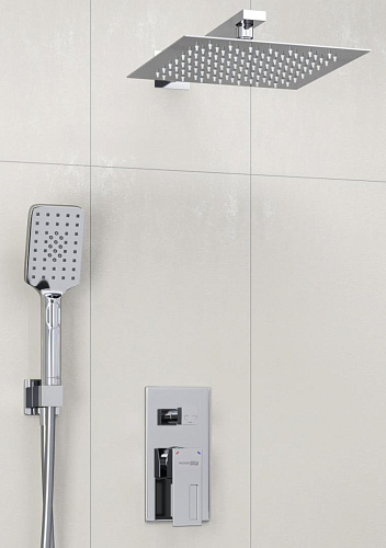 WasserKRAFT A16590 Комплект для душа с верхней душевой насадкой и лейкой, хром WasserKRAFT A16590 Комплект для душа с верхней душевой насадкой и лейкой, хром