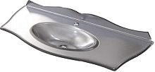 Caprigo OW15-11016-S Bourget Раковина стеклянная с бортиком 115х46 см, серебро