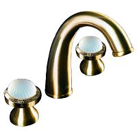 Boheme 317-ST Satine Смеситель для умывальника, на 3 отверстия, бронза