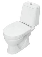 Sanita WC.CC/Ideal/1-P/WHT.G/S1 Идеал Стандарт Унитаз-компакт напольный 34х62 см, с сиденьем, белый S1