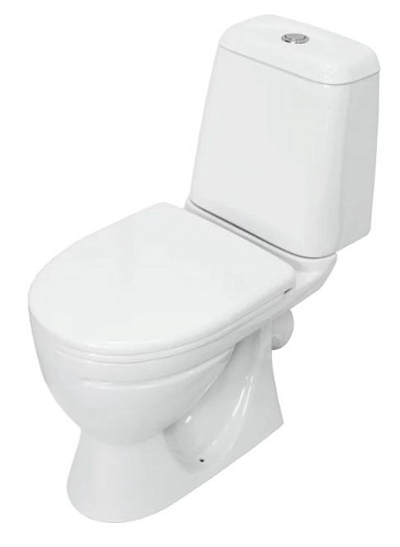 Sanita WC.CC/Ideal/1-P/WHT.G/S1 Идеал Стандарт Унитаз-компакт напольный 34х62 см, с сиденьем, белый S1