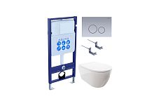Aquatek Поларис SET AQUATEK ПОЛАРИС-036 4в1 Комплект: Унитаз, Инсталляция, Кнопка смыва