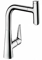Hansgrohe 72822000 Talis Select M51 220 Смеситель для кухни, с вытяжным изливом, хром