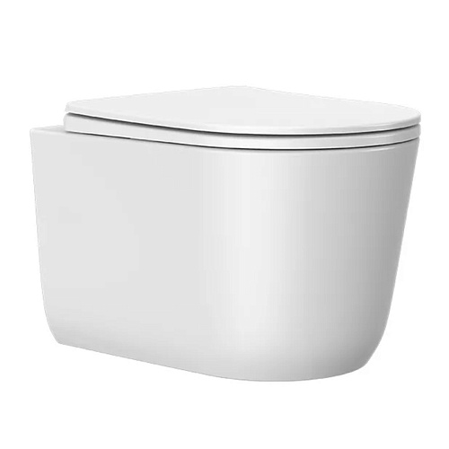 Comforty 00-00014869 CF3C789WH Унитаз подвесной 36х43 см, с тонким сиденьем Soft close, система смыва "Торнадо", белый глянец снято с производства