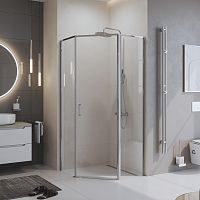 BelBagno UNO-195-P-1-100-C-Cr Душевой уголок 195х90х90 см, стекло прозрачное/профиль хром