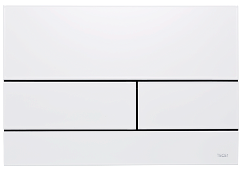 TECE 9240834 TECEsquare II, Панель смыва, металл, белый матовый
