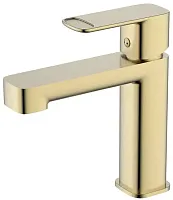 Aquame AQM6610BG Parma Смеситель для раковины, гладкий, Brushed gold (шлифованное золото)