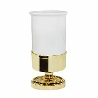 TW collection TWBR190oro 190, настольный cтакан, керамический (белый), цвет держателя золото купить  в интернет-магазине Сквирел