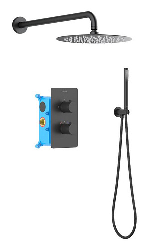 Aquatek AQ1376MB Европа Душевой комплект Set 3 в 1, черный матовый
