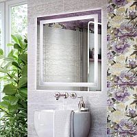 Comforty 00-00005258 Квадрат Зеркало подвесное 75х75 см, светодиодная лента/бесконтактный сенсор