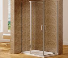 Aquanet AE12-N-120H190U-CT + AE12-N-90H190U-CT Cinetic Душевое ограждение 90х121 см, хром