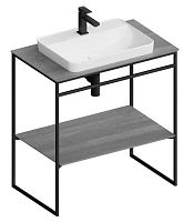 Kerama Marazzi PL.N.80.01/BLK.M Plaza Next 80 Структура металлическая напольная, черный матовый