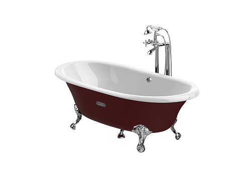 Ванна чугунная Roca Newcast бургундия, anti-slip 170x85 233650003 снято с производства
