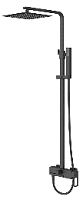 BelBagno LUC-VSCM-NERO Душевая стойка со смесителем для верхнего и ручного душа, чёрная