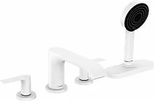 Hansgrohe 75444700 Vivenis Смеситель на край ванны, на 4 отверстия, с sBox, матовый белый