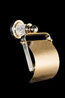 Boheme 10901-CRST-G Murano Crystal Gold Держатель для туалетной бумаги с крышкой, золото