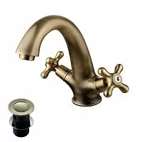 Lemark LM2806B Vintage Смеситель для раковины, бронза