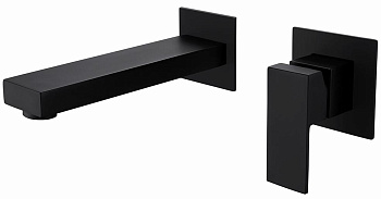 Смеситель ABBER Daheim AF8212B для раковины скрытого монтажа, черный матовый