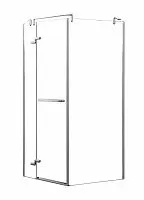 Azario AZ-NWG1231-L Montreal Душевое ограждение 90х90 см, профиль хром