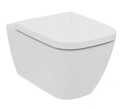 Ideal Standard T461401+T500301 i.life B Унитаз подвесной 33.5х54 см с сиденьем, White (белый)