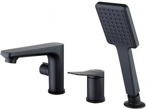 Lemark LM3745BL Bronx Смеситель на борт ванны, черный