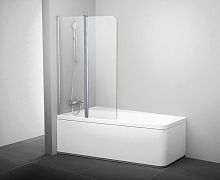 Ravak 7QLA0103Z1 10CVS2-100 L Шторка для ванны распашная 10°, белый + транспарент