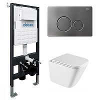 Abber Rechteck AC1219TC-AC0105-AC0121NG Инсталляция с подвесным унитазом